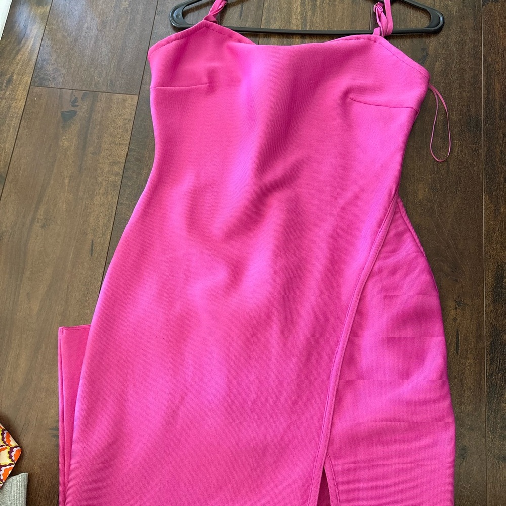 Elegant Pink Midi Dress